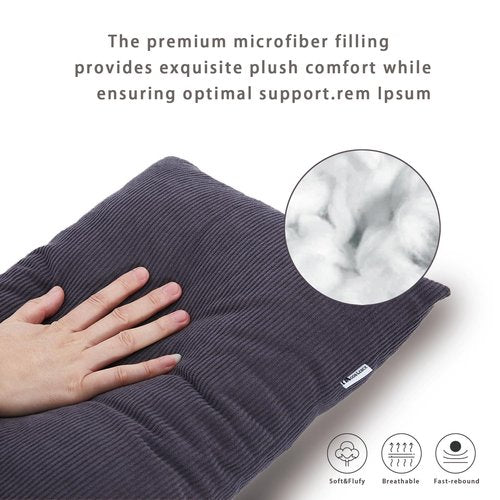 MOON LENCE Camping Pillows 2 Pack, Supportive Pillow for Sleeping, Compressible Lightweight for Camp and Travel, with Removable Pillows Cover & Carry Bag, Medium Size