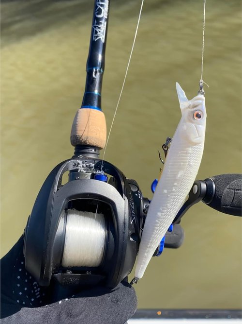 Luck E Strike STX Jerkbait, 4.5 Inch Hydrodynamic Fishing Lure, Made in The USA, French Pearl