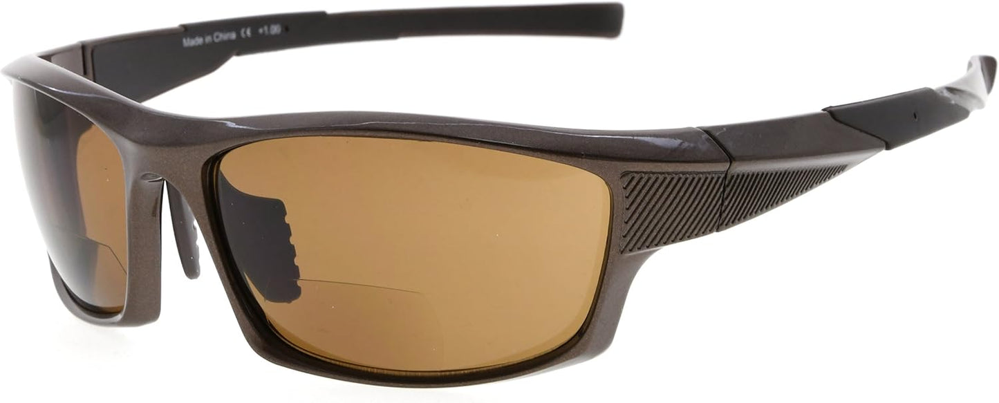 Eyekepper TR90 Frame Bifocal Sports Sunglasses Baseball Running Fishing Driving Golf Softball Hiking Sunshine Readers