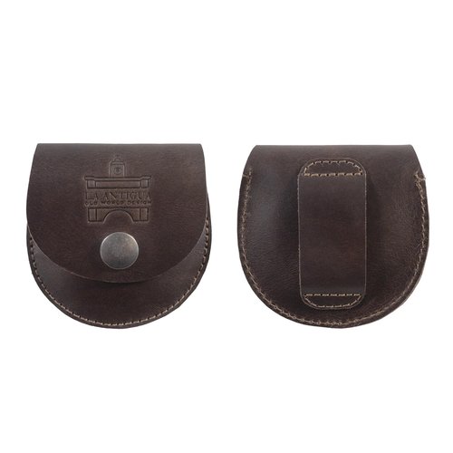La Antigua, Carry Case for Compass, Classic Pouch, Protective Bag with Loop, Outdoor Accessories, Full Grain Leather, Handmade, Bourbon Brown