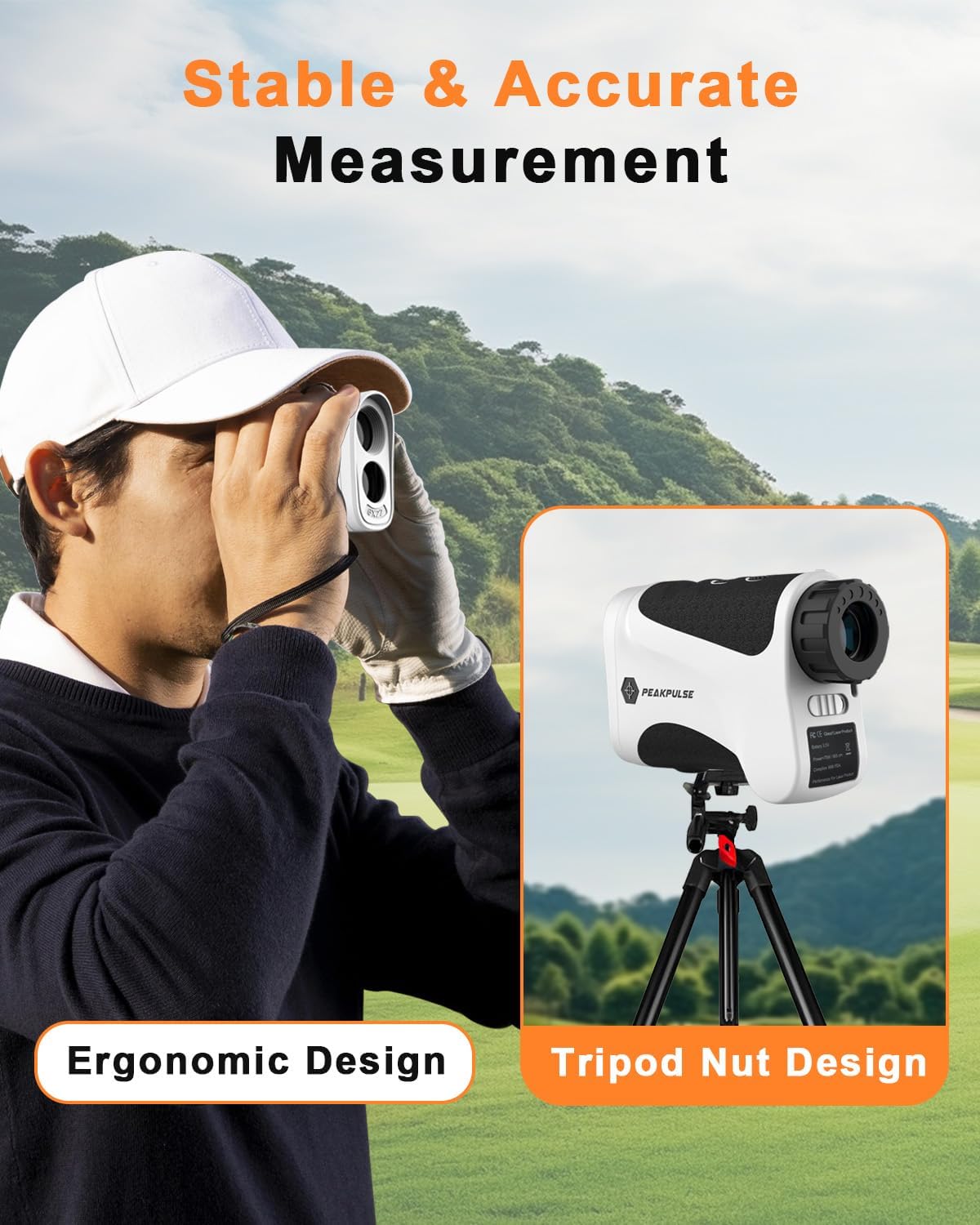 Golf Rangefinder 650/1200/1700 Yards Range Finder Golfing 6X Magnification 0.5 Yard Accuracy Flag Pin Lock Vibration Fast Focus