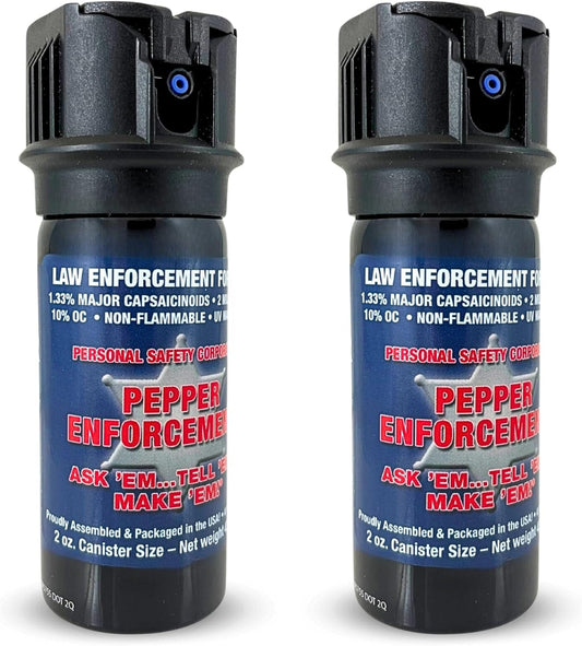 Fogger Pepper Spray 2 Pack for Self Defense, 2 oz. Flip-Top - Maximum Strength 10% OC Fog Formula - Non Lethal Personal Protection Home Safety