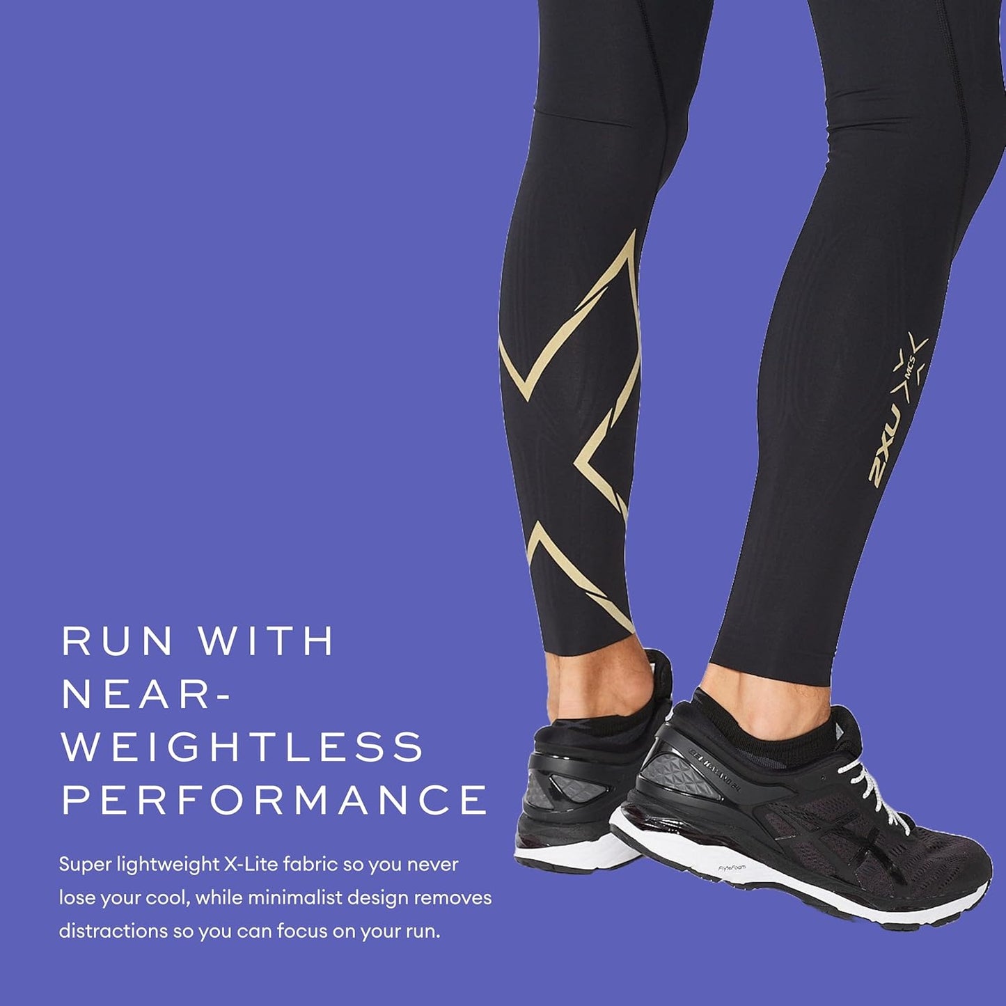 2XU Men's Light Speed Compression Tights - Lightweight & Flexible Support for Improved Running Performance