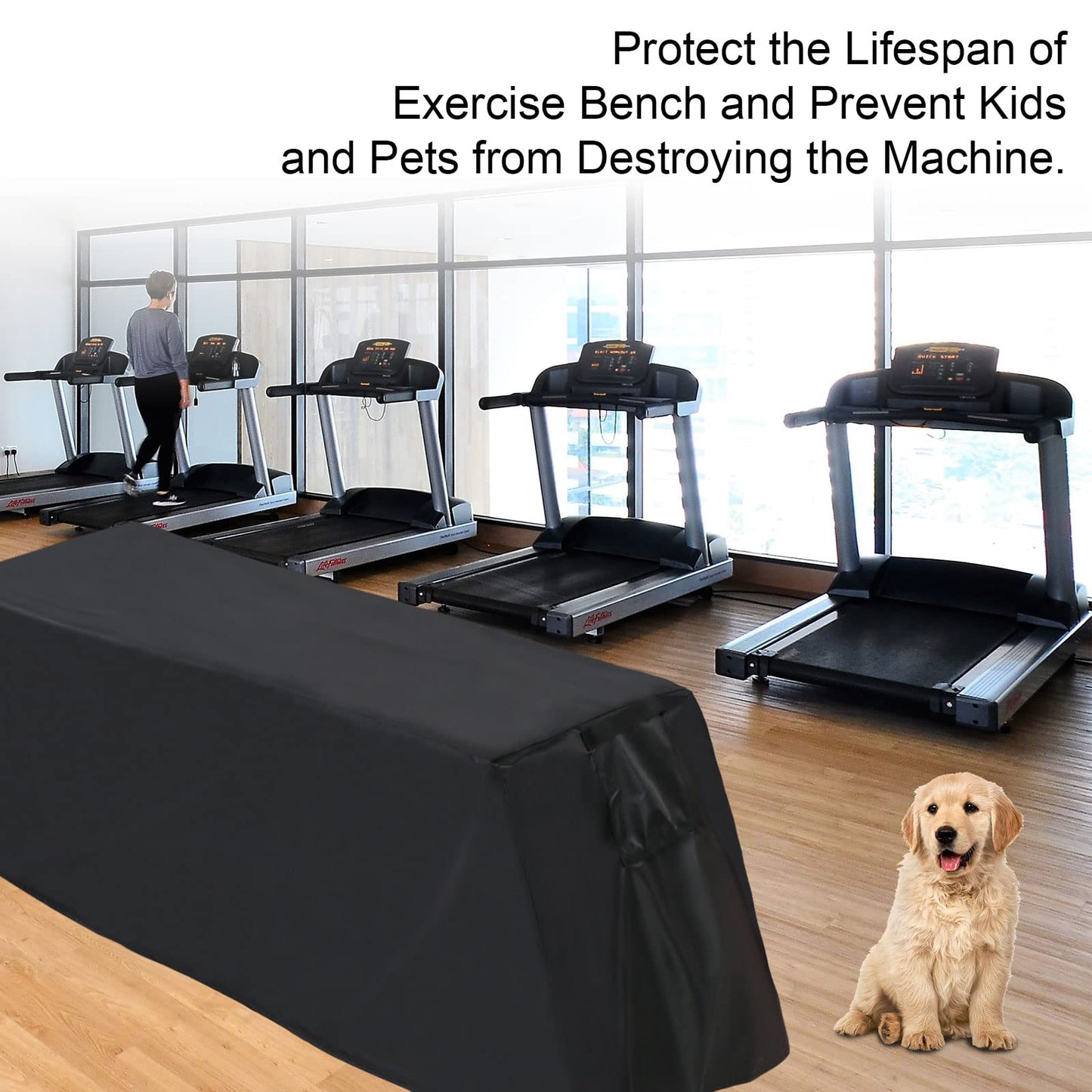 Andacar Weight Bench Cover, Exercise Workout Bench Cover Waterproof Protective Covers for Sit-Up Board - 55x18x16 inch