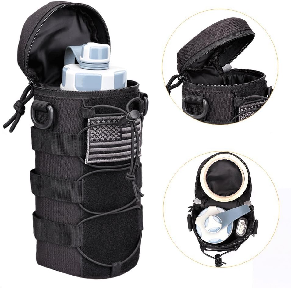 AMYIPO Water Bottle Pouch Molle Tactical Holder Storage Bag for 32oz Carrier