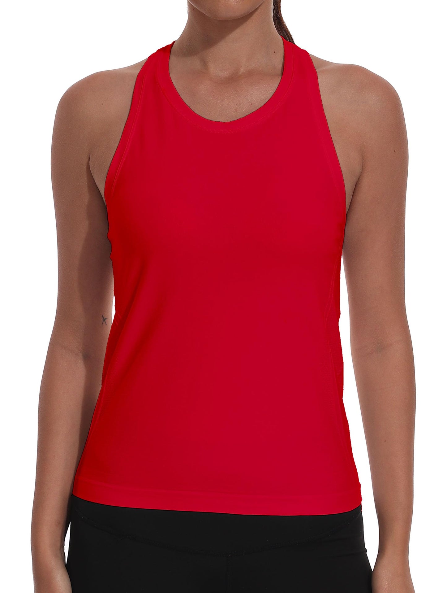 Moefanso Women Seamless Tank Racerback Sleeveless Running Athletic Top