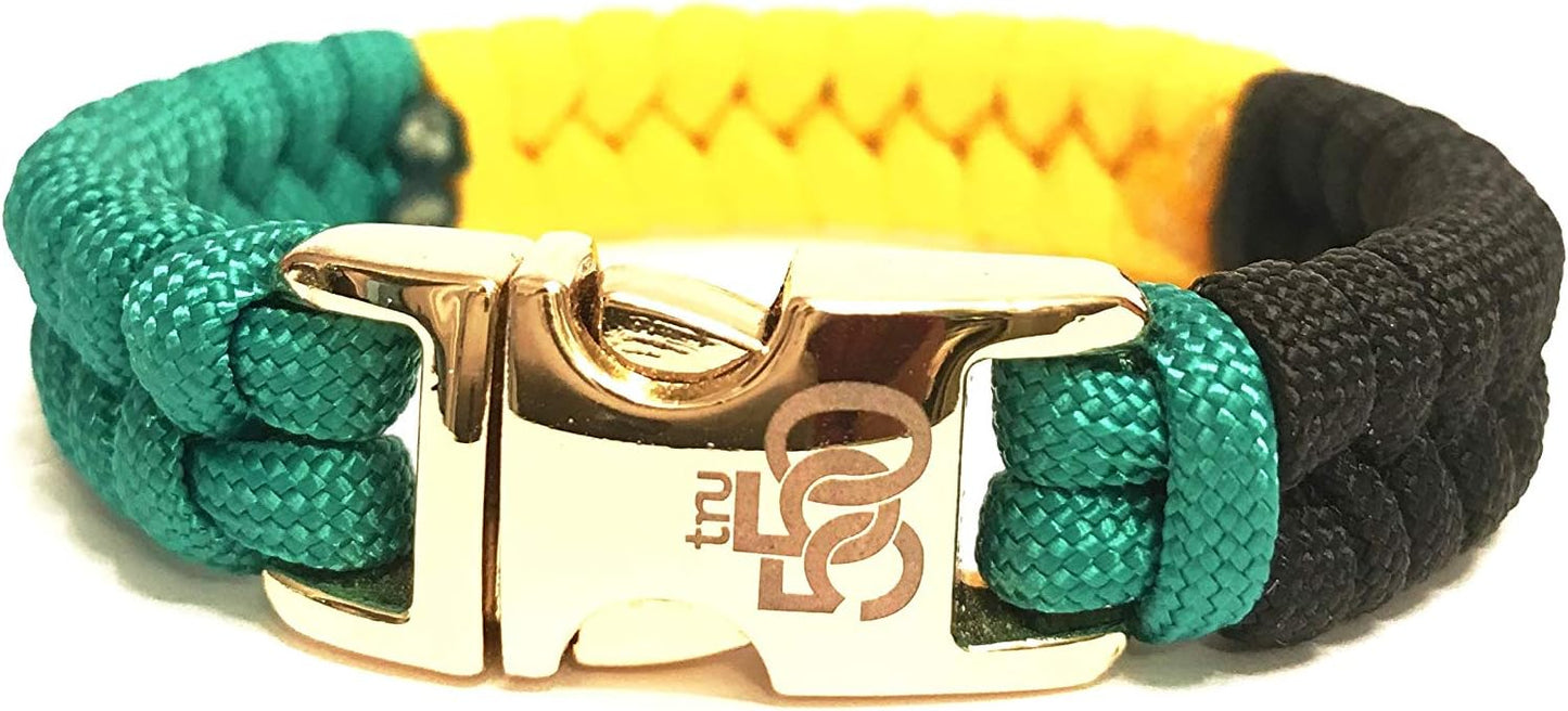 Flag of Jamaica Mens & Women Paracord Survival Bracelet Jewelry Jamaican Flag (Size 8.0 inches)