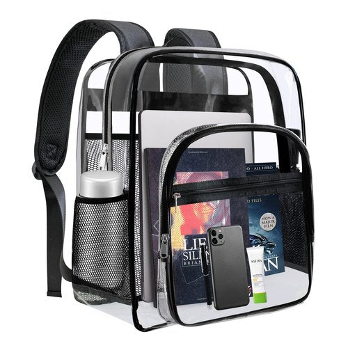SDFGHG Clear Backpack,Sturdy Shape Heavy Duty Large Clear Backpack,Transparent Casual Backpacks,for Stadium,Work, Travel (C-Clear)