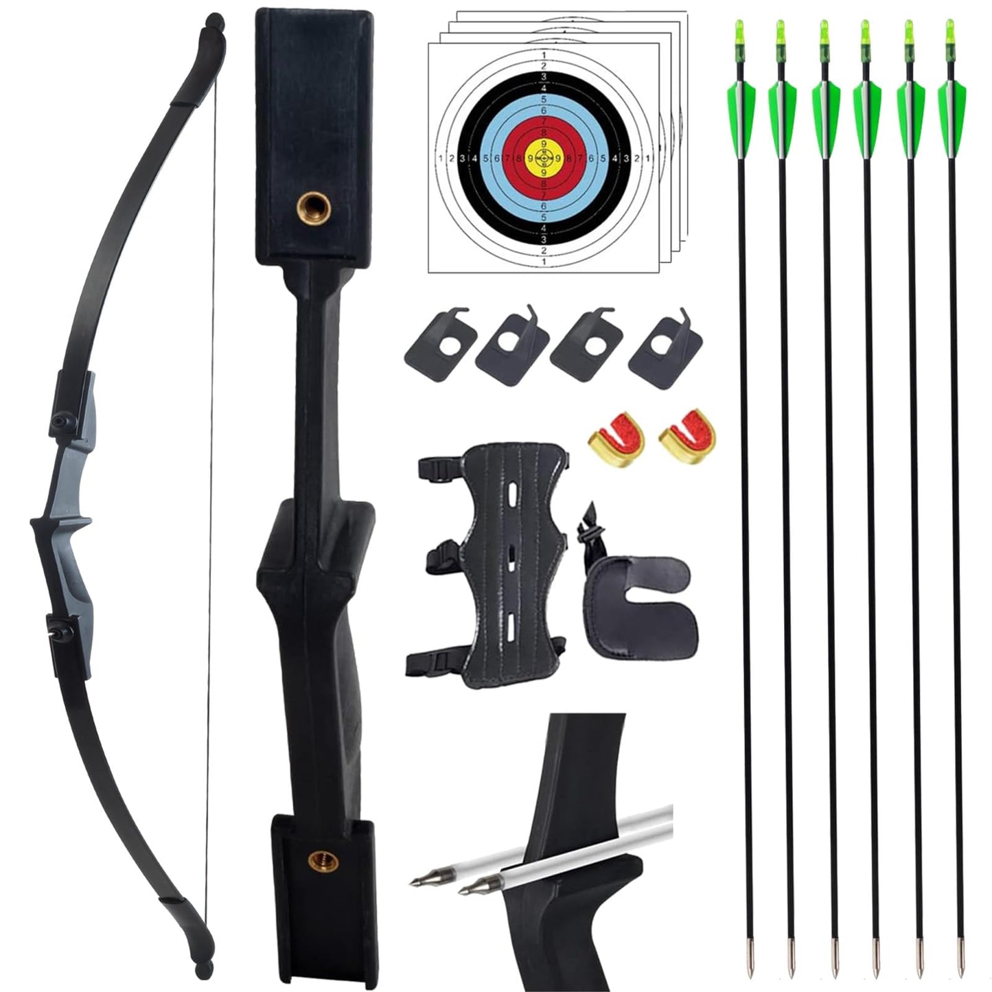 SOPOGER Archery Bow and Arrow Adult - Takedown Recurve Bows for Adults Youth Beginner 20lbs 30lbs Left and Right Handed Outdoor Target Practice Hunting (20 LBS)