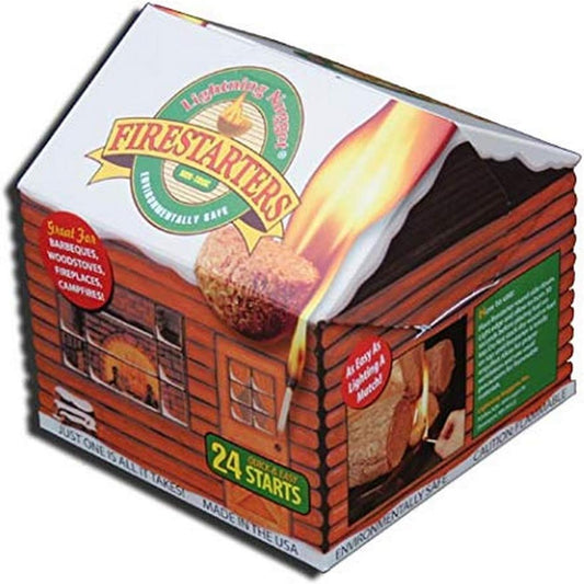 AN24LC 24 count LogCabinBox Firestarter, pine