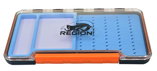 Thin Single Sided Fly Box, Magnetic Bays, Waterproof & Compact, Midges, Dries