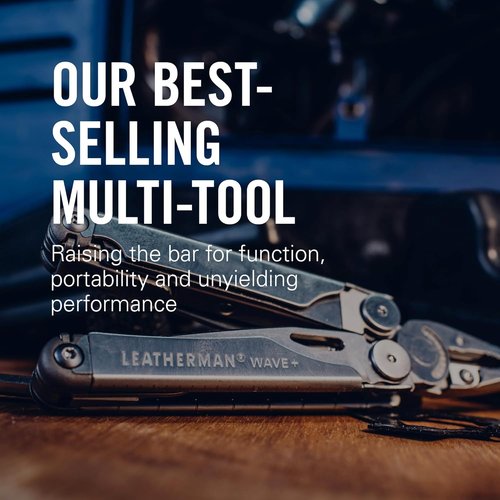 LEATHERMAN, Wave+, 18-in-1 Full-Size, Versatile Multi-tool for DIY, Home, Garden, Outdoors or Everyday Carry (EDC), Black