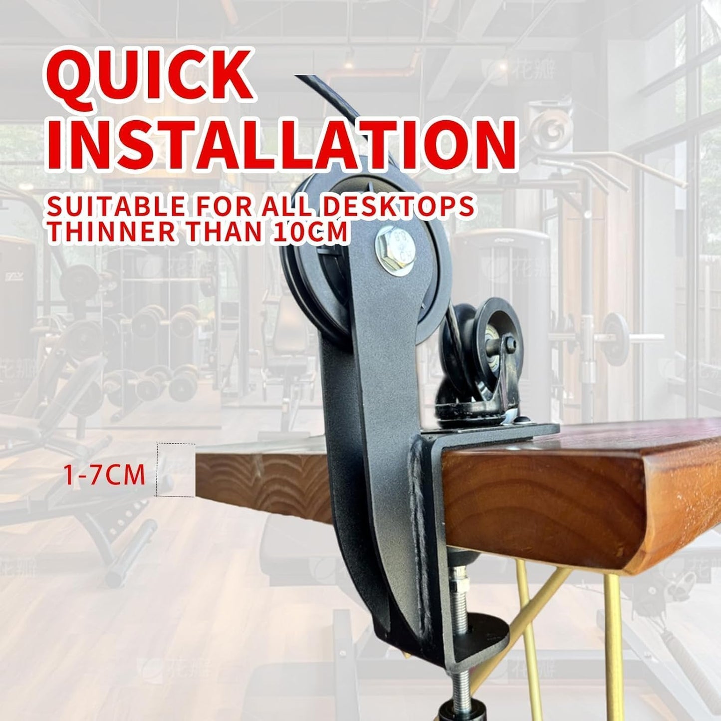 AHTAPFON Arm Wrestling Training Equipment, Arm Wrestling Training Table Pulley Cable System, Fitness Wrist & Forearm Strengtheners for Adults Professional and Biceps Training