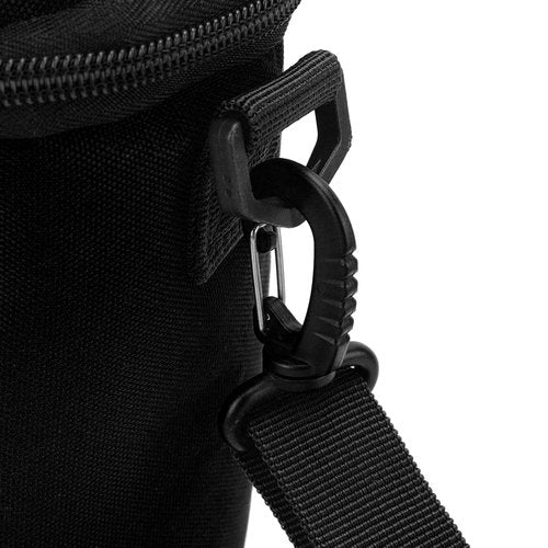 MOUMOUTEN Gas Cylinder Cover, Camping Gas Lamp Lights Handle Bags Double Zipper Portable Propane Tank Carrying Bag Multifunctional Pouch with Shoulder Strap for Camping Hiking(Black)