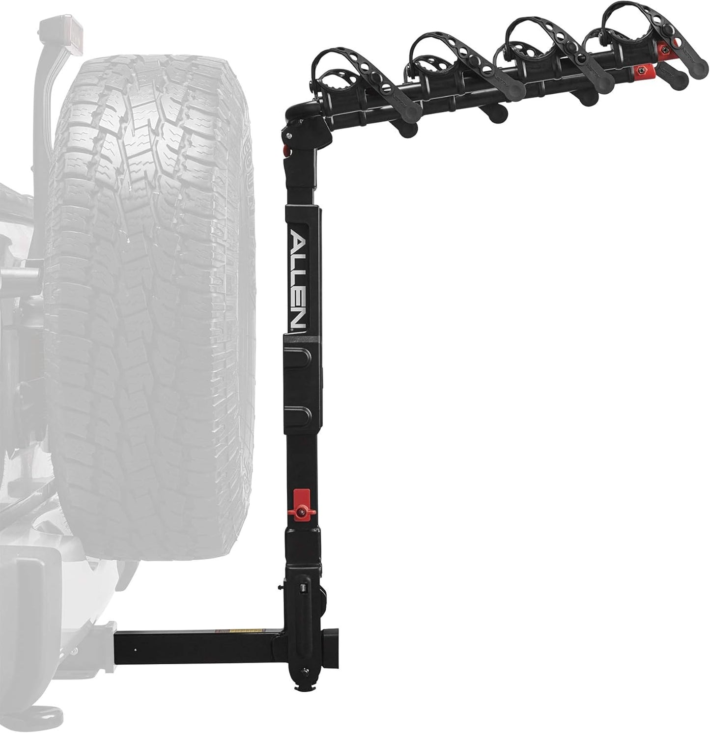 Allen Sports Deluxe Locking Quick Release 4-Bike Carrier for 2 Inch Hitch, Model 542QR, Black