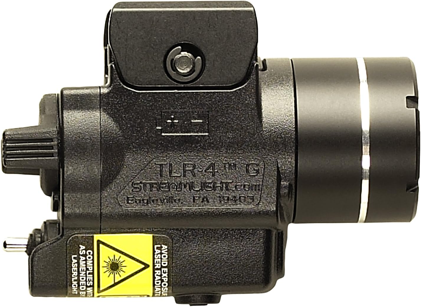 Streamlight 69240 TLR-4 170-Lumen Compact Rail-Mounted Tactical Weapon Light with Integrated Red Aiming Laser for Select Handguns, Black