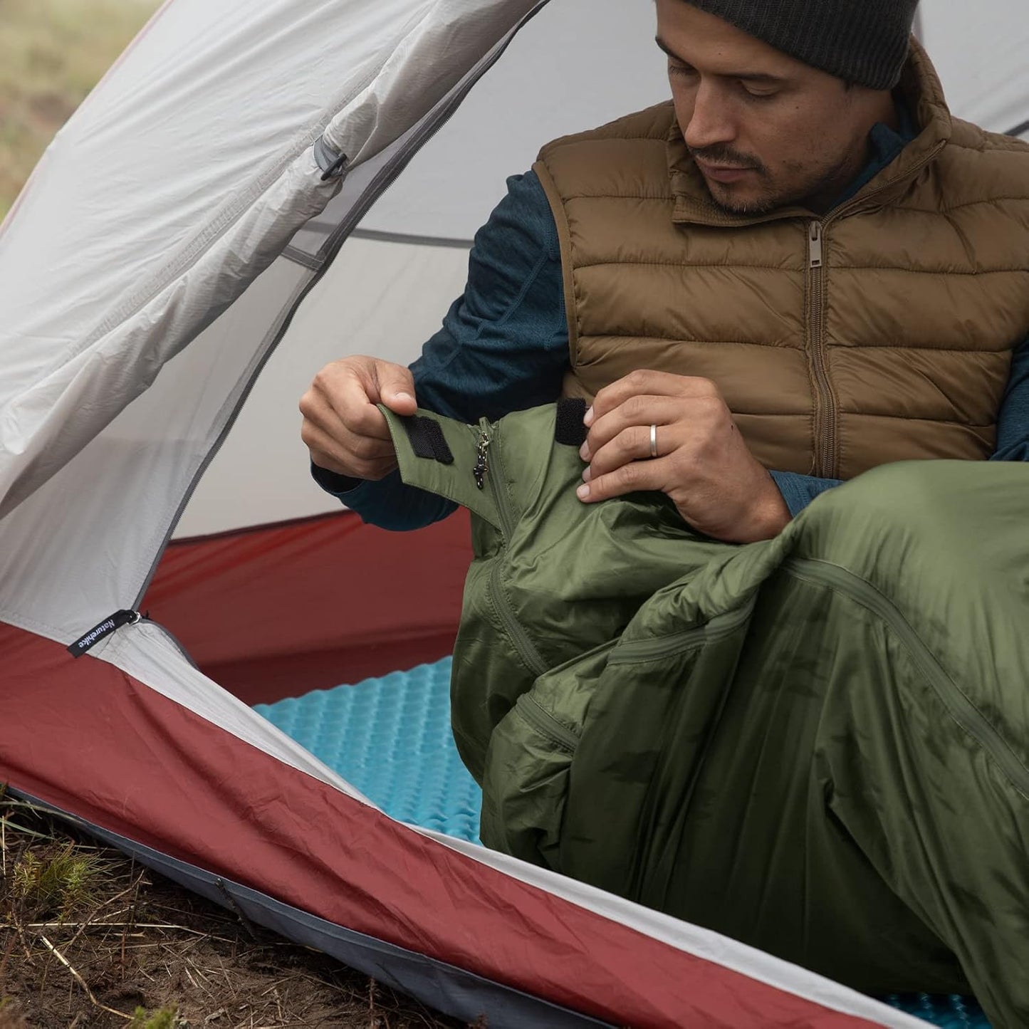 Naturehike Lightweight Compact Sleeping Bag, Envelope Ultralight Backpacking Sleeping Bag Portable, Waterproof, Comfort with Compression Sack for Cold&Warm, Camping, Traveling, Hiking