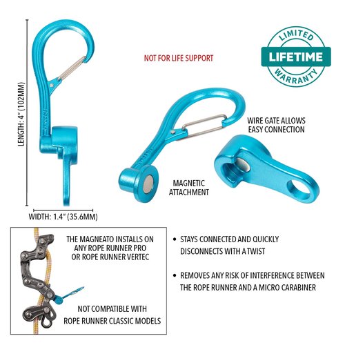 Notch Magneato SRT Chest Harness Magnetic Attachment Allows Quick, Effortless Connection, Disconnects with a Simple Twist & Installs on Any Rope Runner Pro or Rope Runner Vertec (99568)