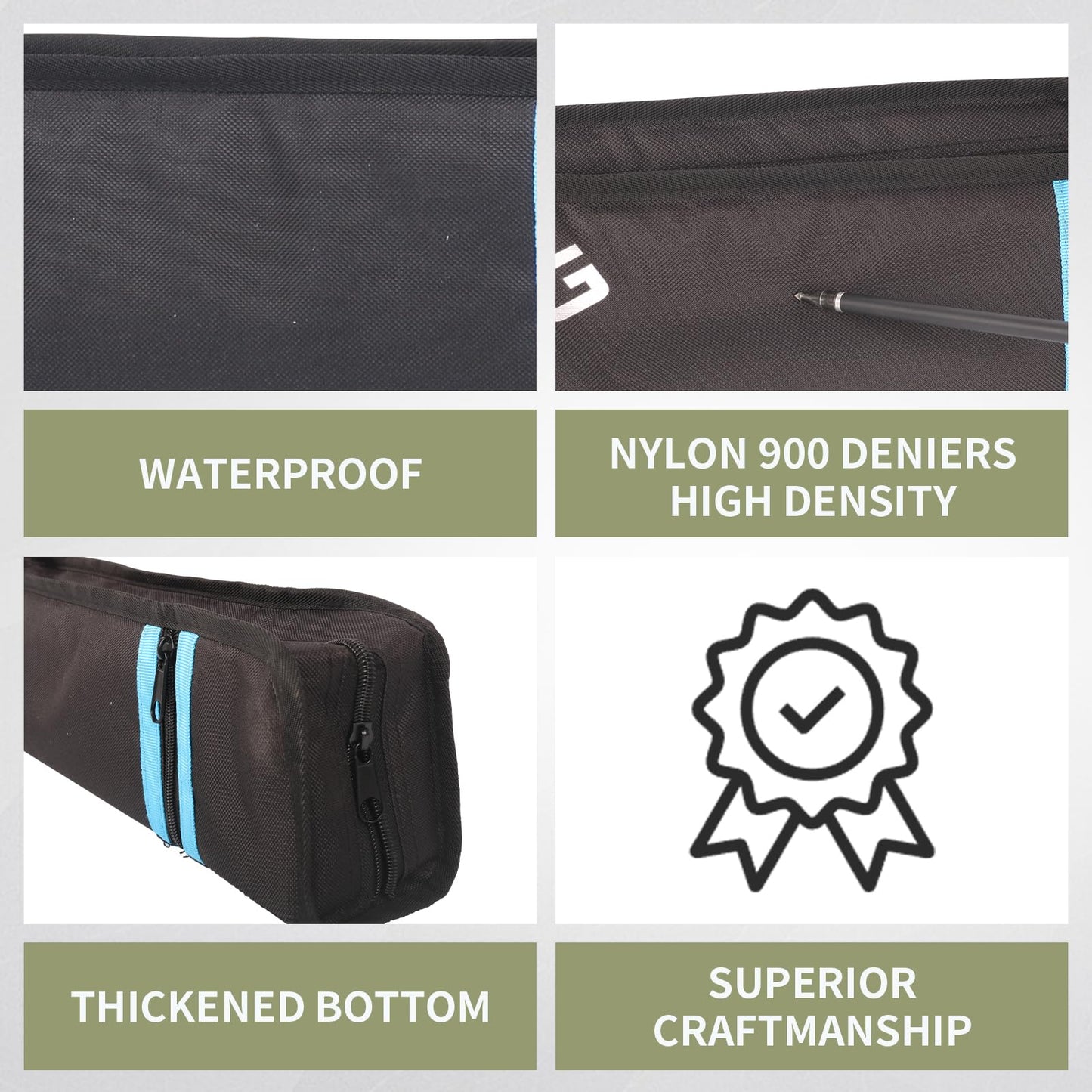 FENJANER Archery Arrow Case - 33"" Portable Soft Compact Arrow Box, Durable Lightweight Arrow Storage Quiver, Outdoor Hunting & Target Shooting Bag, Black