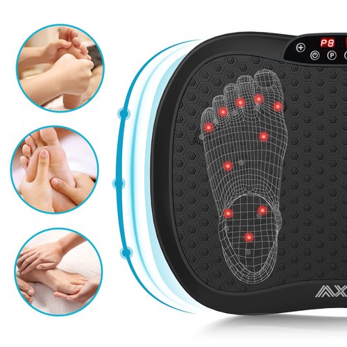 AXV Vibration Plate Exercise Machine Whole Body Workout Portable Mini Vibrate Fitness Platform Lymphatic Drainage Machine for Weight Loss Shaping Toning Wellness Home Gyms Workout