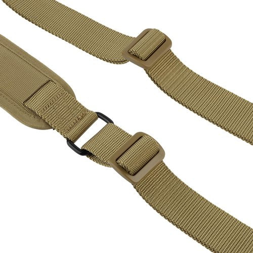 ToopMount Tactical 2 Point Sling QD Swivel Traditional with Easy Length Adjuster Shoulder Pad Adjustable Strap(Upgraded Version) (Khaki-Non Reflective, Good for Hunting)