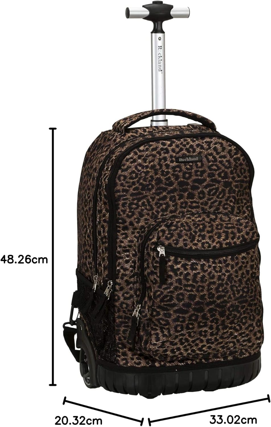 Rockland Single Handle Rolling Backpack, PURPLEPEARL, One Size