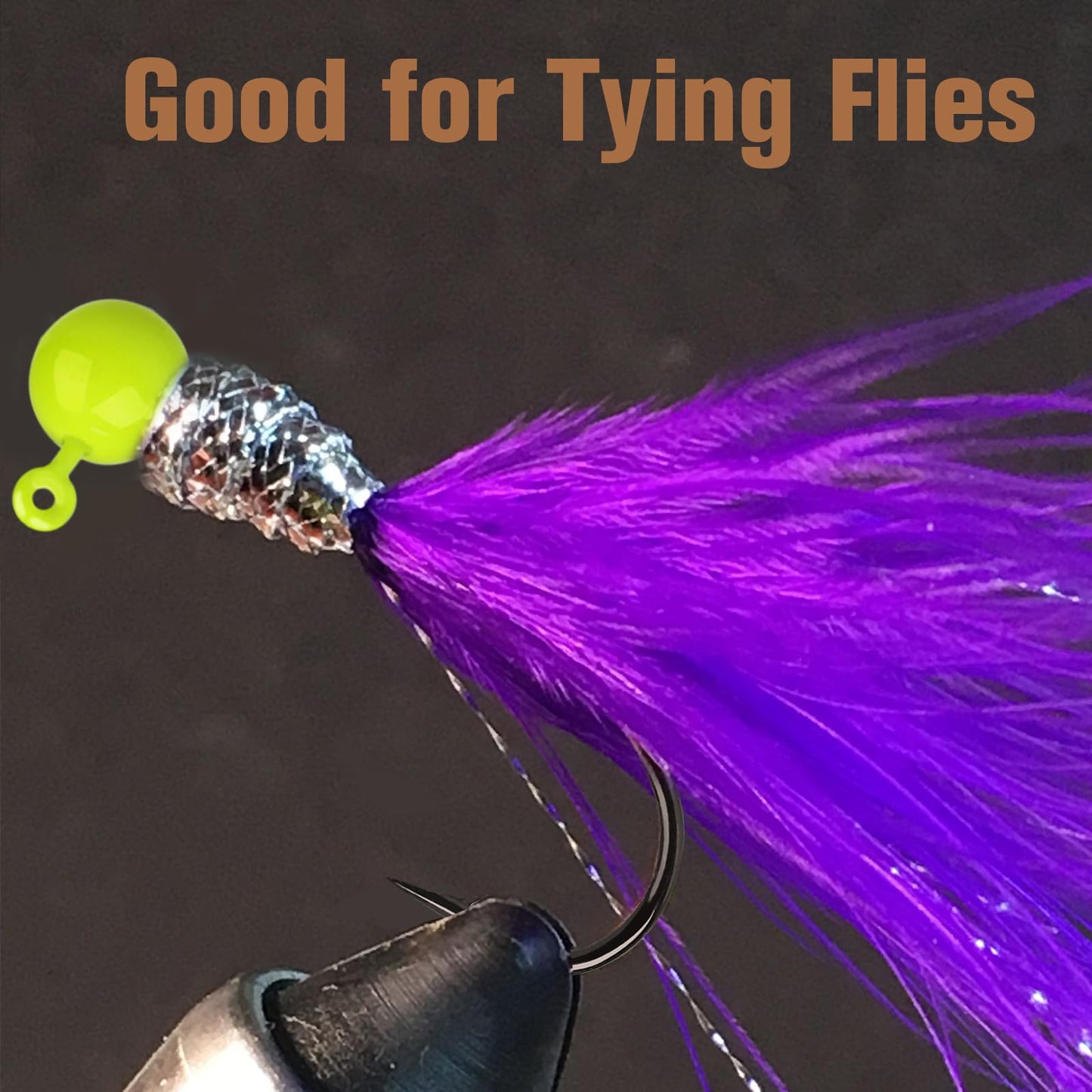 Dovesun 100pcs Fly Tying Jigs Kit, Jig Heads for Fly Fishing 1/64oz Jig Head Fly Fishing Hooks DIY Lure Making Kit Suit for Tying Flies Ice Fishing | Crappie Lures