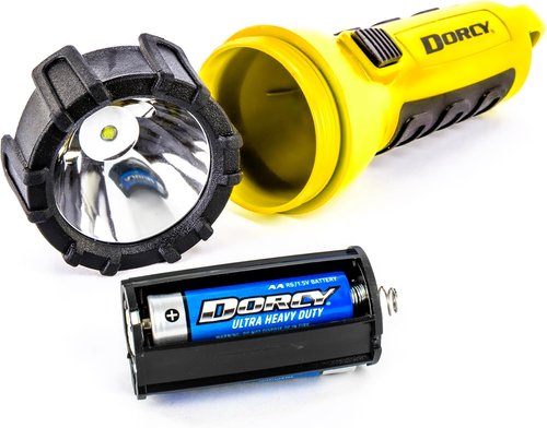 Dorcy 150 Lumen Floating Water Resistant LED Flashlight with Carabineer Clip, Yellow (41-2510)