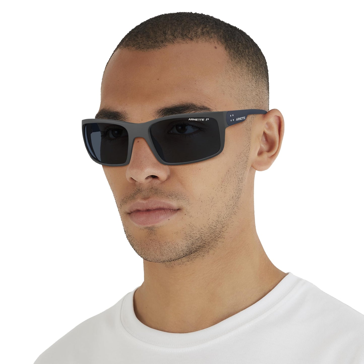 ARNETTE Man Sunglasses Matte Dark Grey Frame, Polar Dark Blue Lenses, 62MM