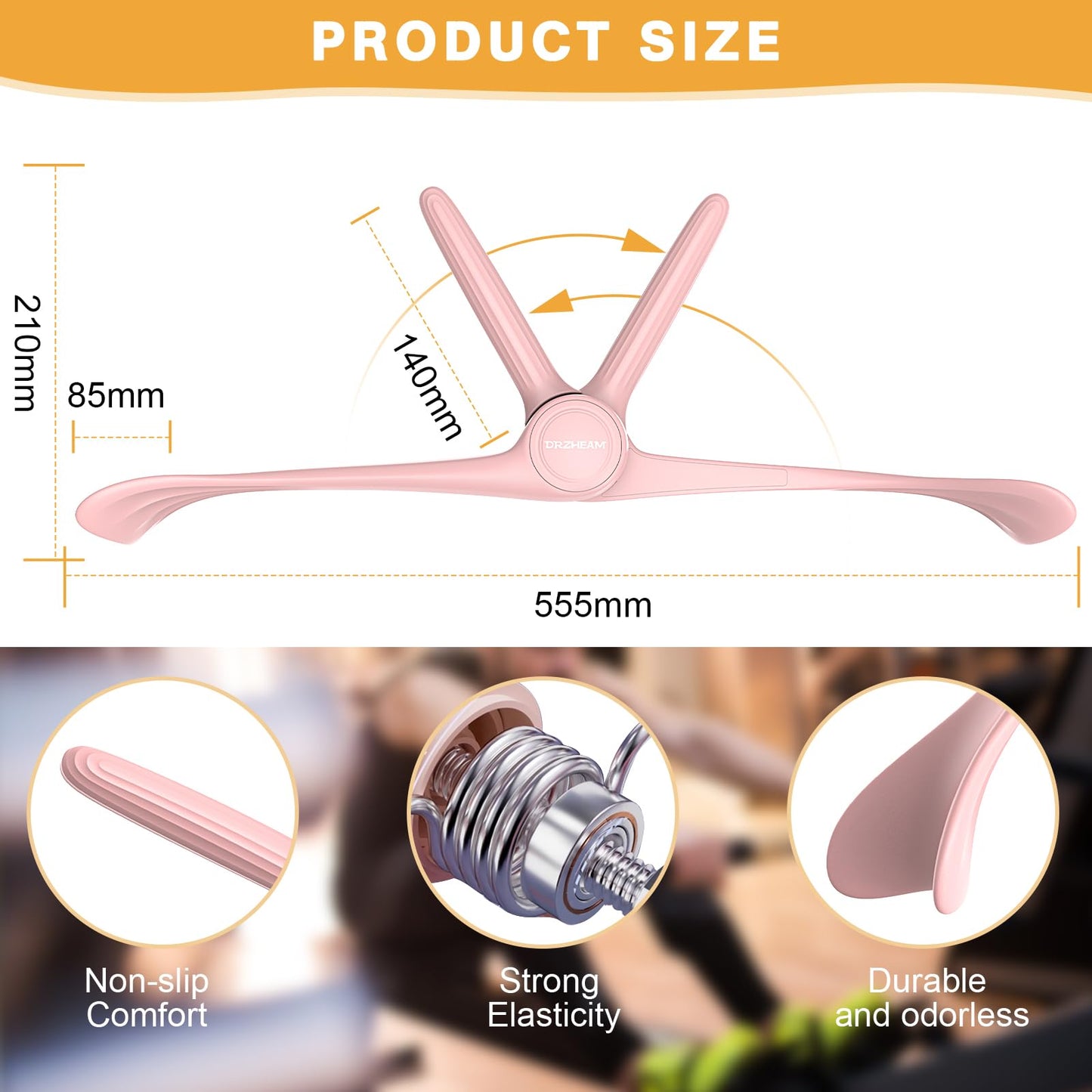 Arm Workout Equipment for Women, Arm and Back Fat Slimmer Workout, Chest and Upper Shoulder Workout, Arm Strengthener Work from Home Fitness (Pink)