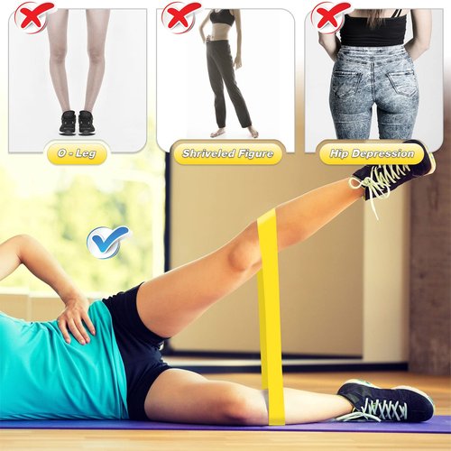 XonyiCos Resistance Bands Set for Physical Therapy | Exercise Bands Booty Bands for Women, Stretching, Physical Therapy, Yoga, Work from Home Fitness (5pc Set)
