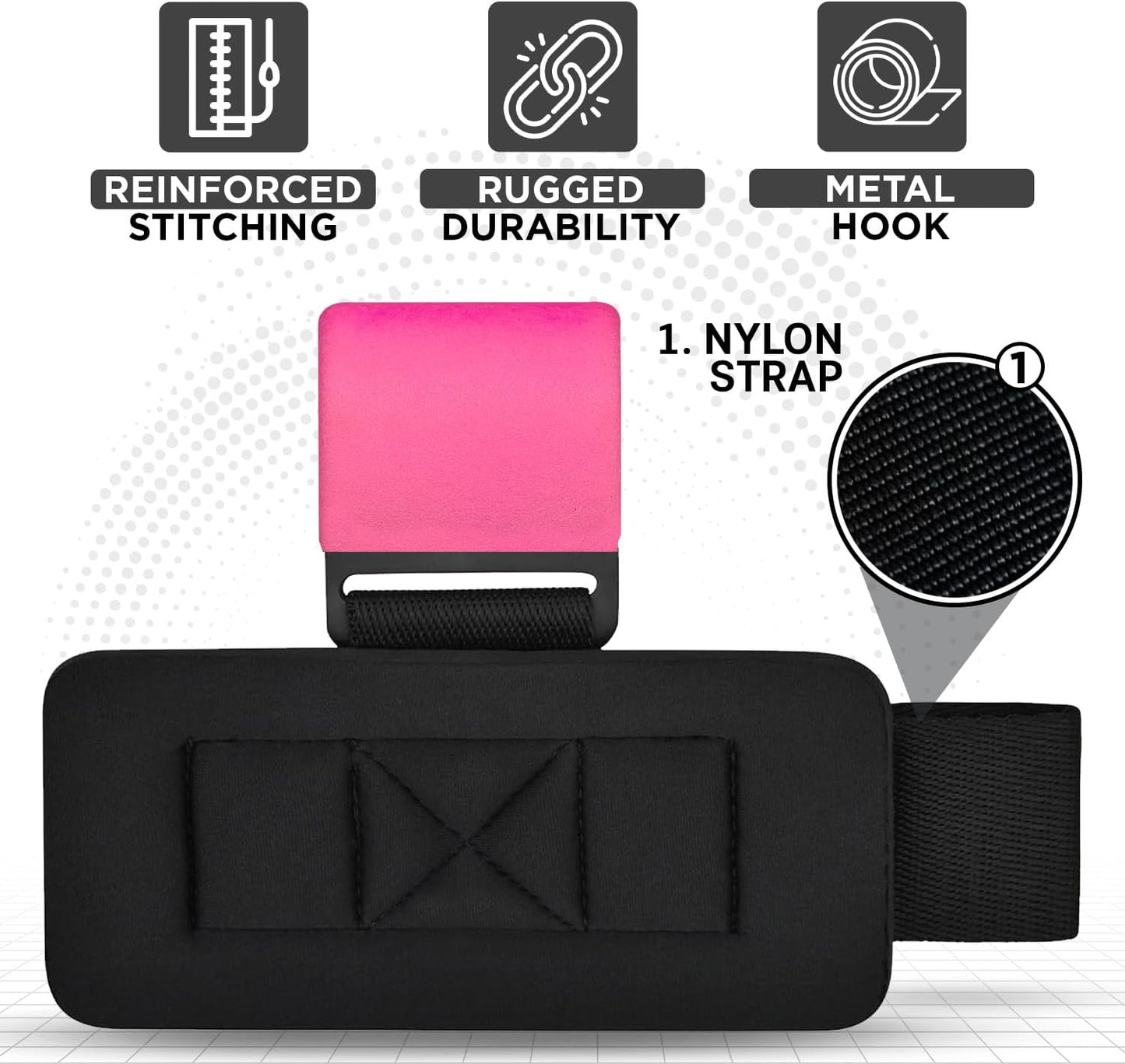 WYOX Weight Lifting Hooks for Men & Women (Pair) – Heavy Duty Wrist Support Straps with Hooks for Deadlifts, Pull Ups, Shrugs – Gym Lifting Straps with Grip Assist for Weightlifting & Strength Training