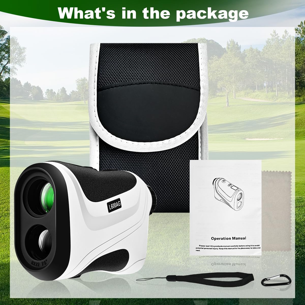 Golf Laser Rangefinder, Rangefinder for Hunter, 1100/1200 yds High Precision Golf Rangefinder with Slope, Magnification, Flag Lock, Vibration Alert, WP&Fog-Proof, for Outdoor Activities & Tournaments