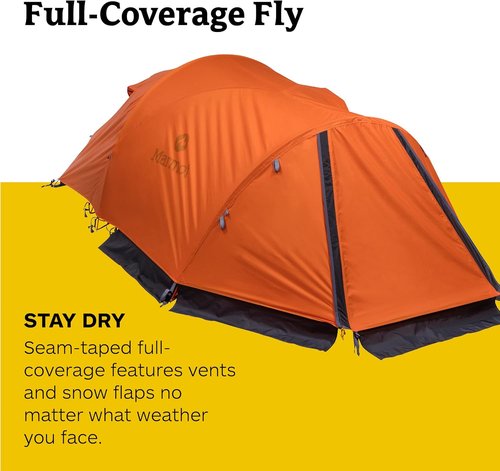 Marmot Thor 2-Person Tent | Easy Set-Up, Water-Resistant, Storm Ready, Blaze, 2 Person