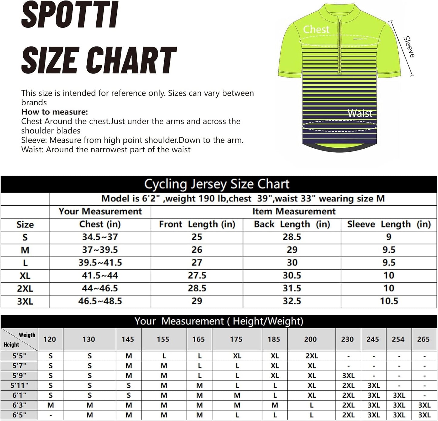 Spotti Men's Cycling Bike Jersey Short Sleeve with 3 Rear Pockets- Moisture Wicking, Breathable, Quick Dry Biking Shirt