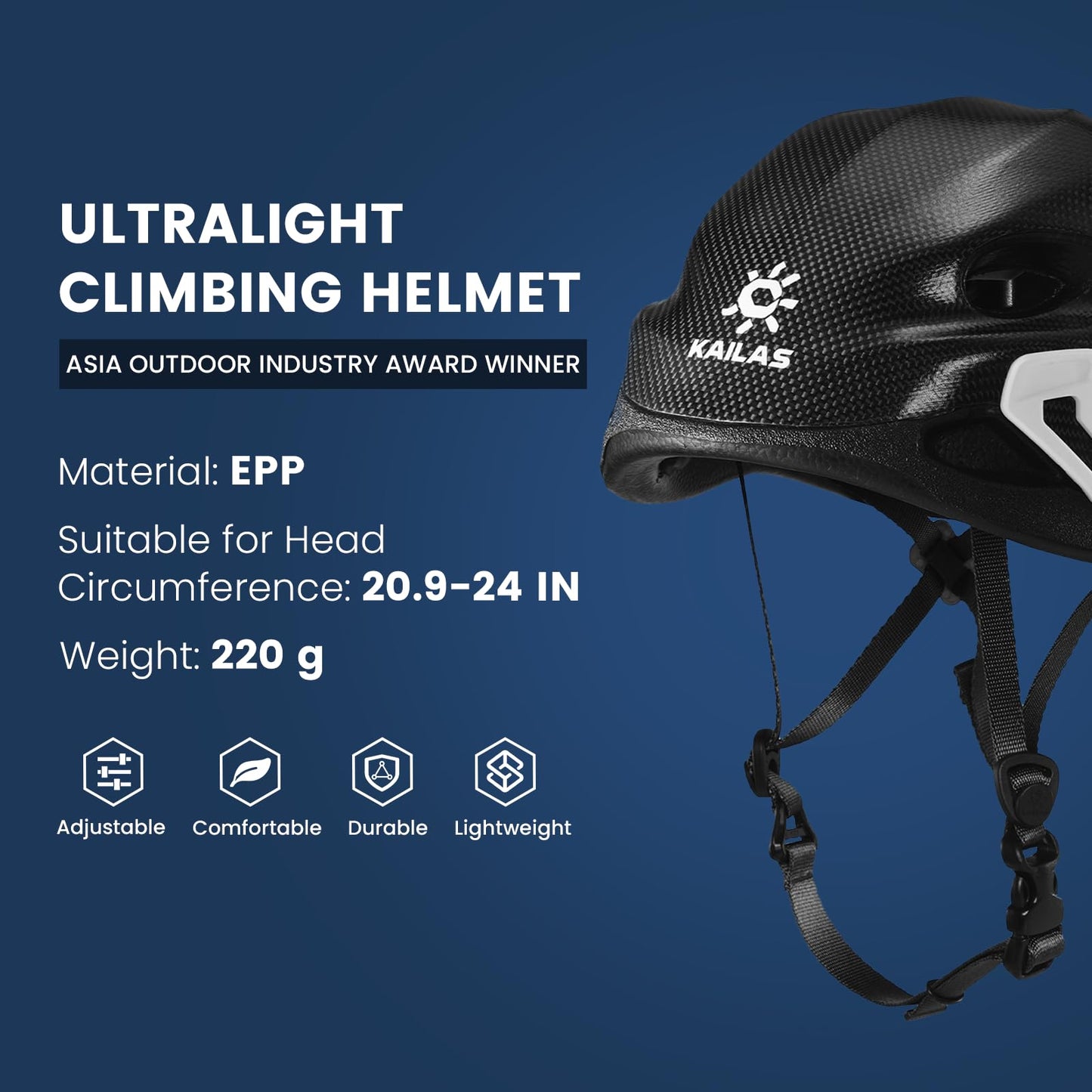 Kailas Rock Climbing Helmet Men Mountaineering Hiking Caving Helmet Adults Search Rescue Helmet Women Work Safety Helmet Black