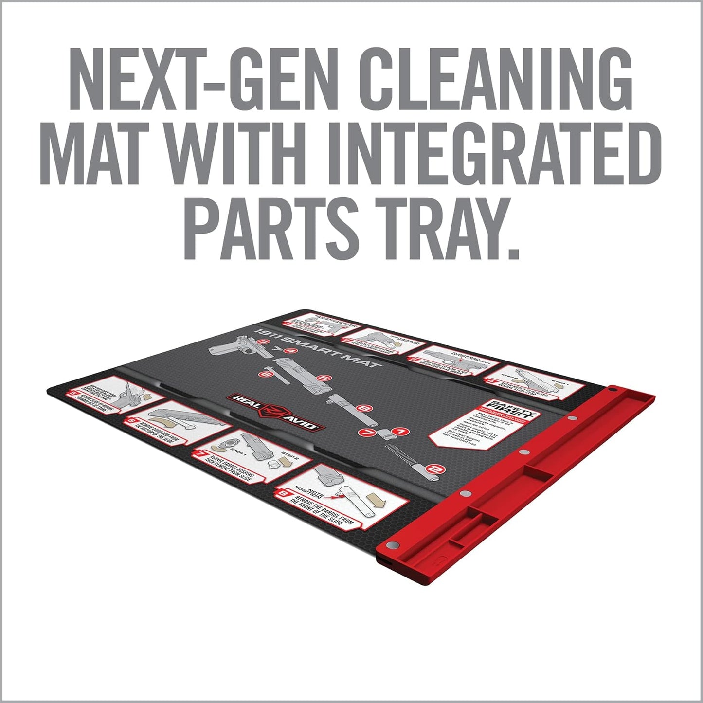 Real Avid Gun Cleaning Mat 19" x 16" with Magnetic Parts Tray | 1911, Glock, Smith & Wesson M&P or Sig Sauer P365 & P365XL (Choose Style Below)