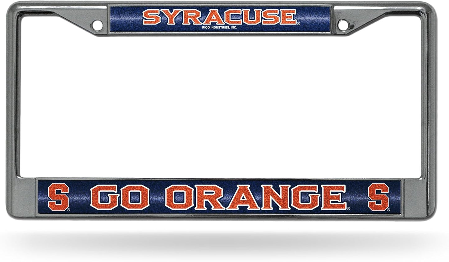 Rico Industries NCAA 12" x 6" Silver Bling Chrome Car/Truck/SUV Auto Accessory