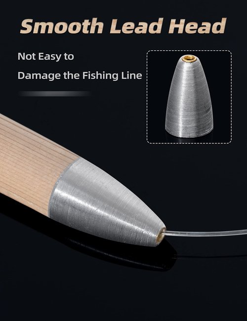 BLUEWING 6in Cedar Plug Fishing Lures for Tuna 2pcs Saltwater with 150LB Fluorocarbon Line & Mustad Hook Wood for Marlin and Other Big Game Fish