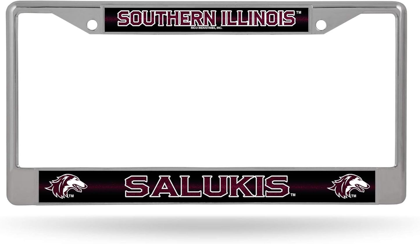 Rico Industries NCAA 12" x 6" Silver Bling Chrome Car/Truck/SUV Auto Accessory