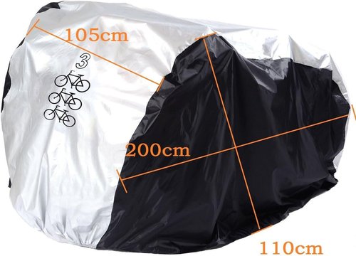 Maveek Waterproof Cycle Bike Rain Cover For 1 2 3 Cycle Bikes, Road Bicycle Cover Outdoor Indoor Storage Water Resistance Travel Transport Garage Shed Tent Winter Summer All Weather