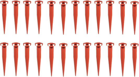 Pack of 24-11” Ground Stake Stick Strong Outdoor Camping Tent Or Garden Pegs– Orange