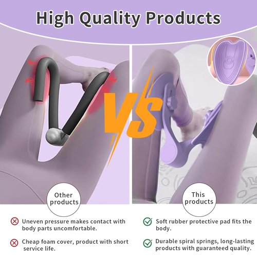 Thigh Master Kegel Pelvic Floor Muscle Training and Repair Device, Leg Beauty Clip, Leg Slimming Tool, Hip Beauty Clip, Pelvic Bone retraction Clip, Inner Thigh Clip (Purple)