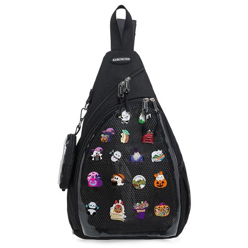 ZAROXOXS Mens Womens Oxford Ita Bag Pin Display Chest Pack Single Shoulder Bag Sport Backpack Packs Hiking Daypack