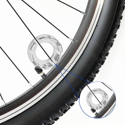 ptiysta Bicycle Spoke Wrench Tool, Hardened Steel 6-in-1 Spoke Rim Tool for Adjusting and Repairing Bicycle Wheel Tension