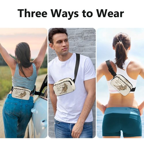 Wild West Rodeo Cowgirl Belt Bag for Women Men Fanny Pack Small Waist Pouch Crossbody Bags for Outdoor Hiking Running Travel