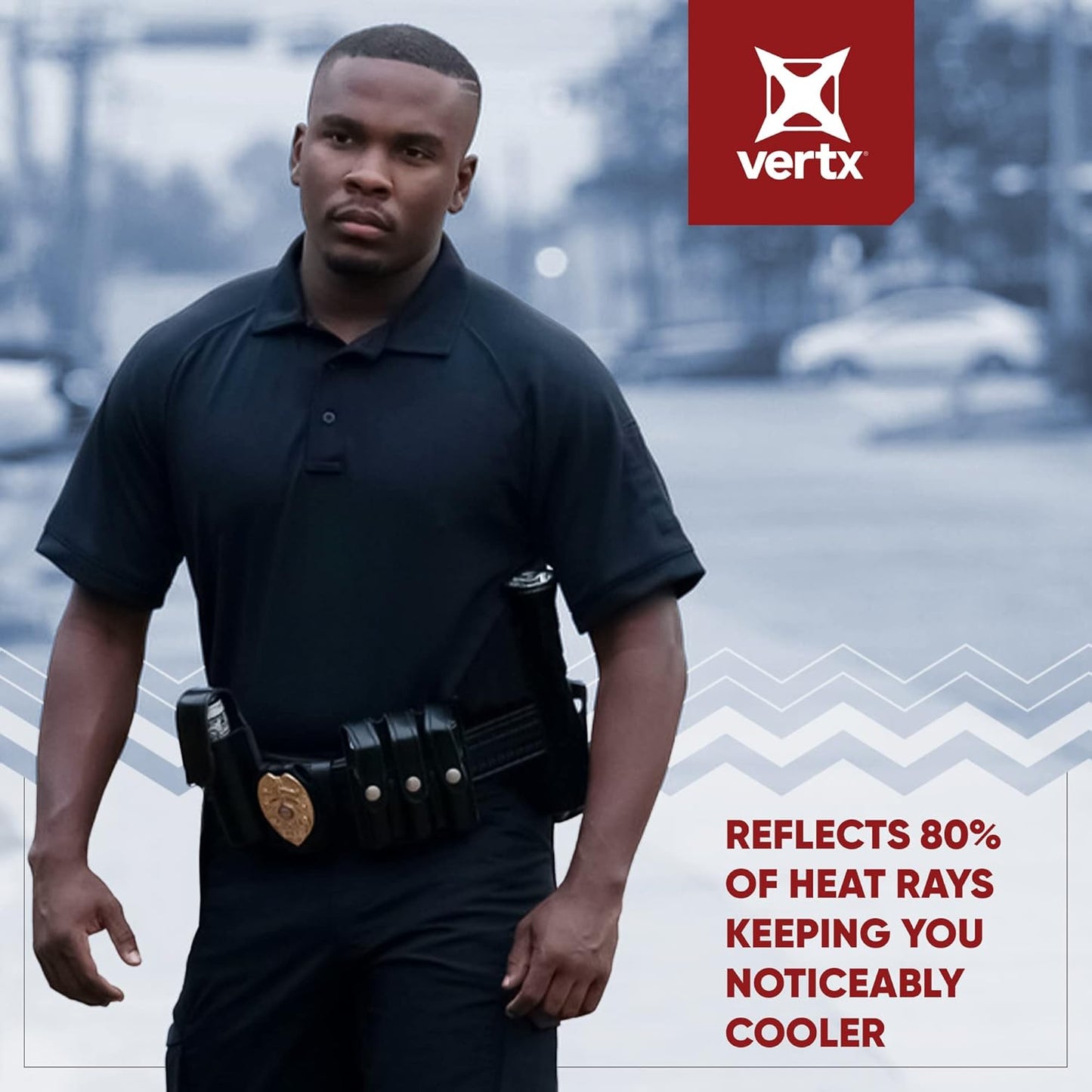 Vertx Tactical Polo Shirt for Men - Short Sleeve, Breathable & Temperature Regulating, Ideal for Police & Security
