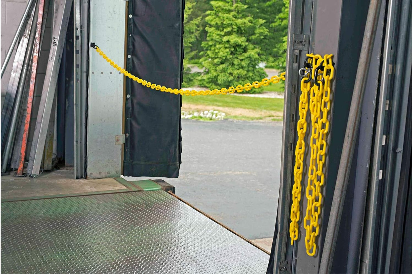 Mr. Chain Loading Dock Kit, Yellow, 2-Inch Plastic Chain (72302)