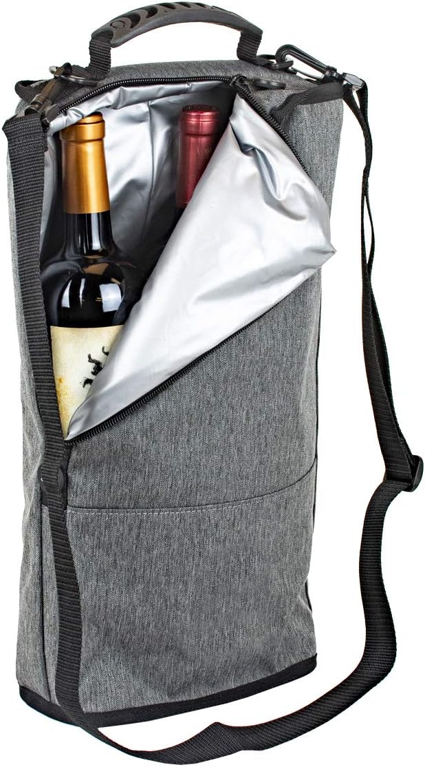 Geckobrands Verticool Insulated Soft Cooler Bag - Portable, Holds 9 Cans or 2 Wine Bottles, Ideal for Beach & Picnics