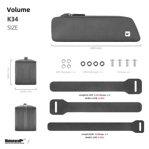 Rhinowalk Bike Frame Bag Waterproof Bicycle Top Tube Bag Cycling Tools Storage Bag for MTB Road Bike Accessory